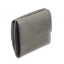 Louis Vuitton Matte Grey Monogram Vernis Leather Ludlow Wallet