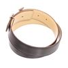 Image 4 : Hermes Black Beige Reversible Leather Palladium Palted Hammered H Buckle Belt 75