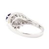 Image 3 : 1.13 ctw Sapphire and Diamond Ring - 14KT White Gold