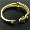 Image 6 : 18kt Yellow and White Gold 1.01 ctw Diamond Open Bangle Bracelet