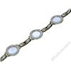 Image 8 : Antique Art Deco 14kt White Gold Blue Moonstone Etched Filigree Bracelet