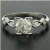 Image 2 : Antique Art Deco Platinum 1.30 ctw Old European Diamond Solitaire Engagement Rin