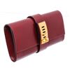 Image 2 : Hermes Red Box Leather Medor 23 Clutch Bag