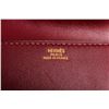 Image 6 : Hermes Red Box Leather Medor 23 Clutch Bag