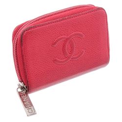 Chanel Red Caviar Leather Timeless Coin Purse
