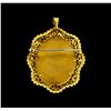 Image 2 : 18KT Yellow Gold Diamond Brooch/Pendant