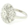Image 4 : Antique Art Deco Platinum 1.37 ctw European Diamond Open Platter Ring