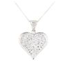 Image 2 : 0.50 ctw Diamond Pendant And Chain - 14KT White Gold