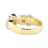 Image 3 : 1.67 ctw Blue Sapphire And Diamond Ring - 14KT Yellow And White Gold