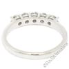 Image 8 : New 14kt White Gold 0.65 ctw 5 Stone Round Diamond Wedding Band Ring