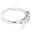 Image 9 : New 14kt White Gold 0.65 ctw 5 Stone Round Diamond Wedding Band Ring