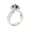 Image 4 : 2.79 ctw Blue Sapphire And Diamond Ring - 14KT White Gold