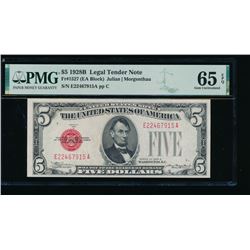 1928B $5 Legal Tender Note PMG 65EPQ