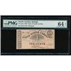 Image 1 : 10 Cent 1862 Raleigh NC Obsolete Note PMG 64EPQ