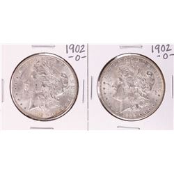 Lot of (2) 1902-O $1 Morgan Silver Dollar Coins