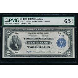 1918 $2 Cleveland Federal Reserve Bank Note PMG 65EPQ