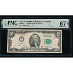 1976 $2 Boston Federal Reserve STAR Note PMG 67EPQ
