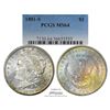 Image 1 : 1881-S $1 Morgan Silver Dollar Coin PCGS MS64 Amazing Toning
