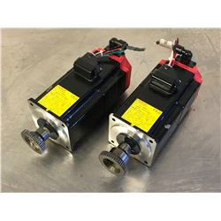 (2) FANUC A06B-0215-B605 AC SERVO MOTOR