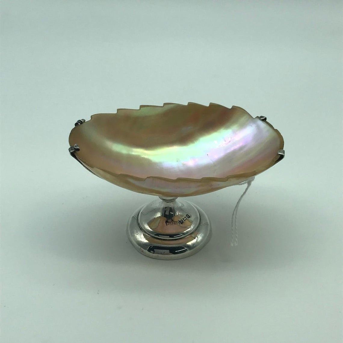 Antique English Birmingham Silver And Mother Of Pearl Shell Tazza Dish Maker J C Plimpton Co Antique English Birmingham Silver And Mother Of Pearl Shell Tazza Dish Maker J C Plimpton Co