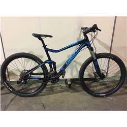 BLACK / BLUE GIANT STANCE 36-SPEED FULL SUSPENSION MOUNTAIN BIKE W/ FULL DISC BRAKES