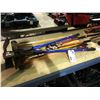 Image 1 : LOT OF ASSORTED BOLT CUTTERS, SLEDGEHAMMERS, PICKAXE AND MORE