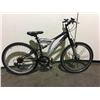 Image 2 : 2 BIKES - SILVER / BLACK TRIBAL 21-SPEED FULL SUSPENSION MOUNTAIN BIKE W/ FRONT DISC BRAKE (FRONT
