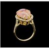 Image 4 : 7.21 ctw Opal and Diamond Ring - 14KT Yellow Gold