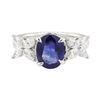 Image 2 : 2.55 ctw Sapphire and Diamond Ring - Platinum