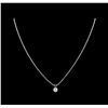 Image 2 : 1.00 ctw Diamond Solitaire Pendant With Chain - 14KT White Gold