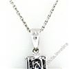 Image 7 : 18kt White Gold 1.31 ctw Invisible Set Princess Cut Diamond Cross Pendant Neckla