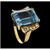 Image 4 : 26.56 ctw Spinel and Diamond Ring - 14KT Yellow Gold