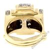Image 7 : 14kt Yellow Gold 2.10 ctw Oval Emerald and Round Diamond Cocktail Ring w/ Arthri