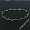 Image 3 : 14kt Yellow Gold 10.50 ctw Round Checkerboard Amethyst by the Yard Chain Bracele