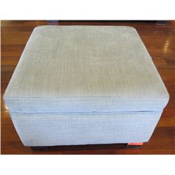 Gray Square Upholstered Ottoman 27" x 27" x 18"H