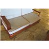Image 2 : Wooden Sofa w/ Back & Seat Cushions 73" x 28" x 33"Ht