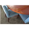 Image 8 : Large Round Table w/ Metal Base (30"Dia, 30"H) & 5 Upholstered Chairs