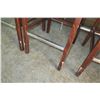 Image 8 : Qty 3 Silver Wooden Bar-Height Stools w/ Upholstered Back & Seat (40"H Backrest)