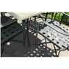 Image 8 : Square Hard Surface Patio Table w/ Metal Base (41"x41"x29"H) & 4 Metal Chairs