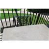 Image 8 : Square Hard Surface Patio Table w/ Metal Base (41"x41"x29"H) & 4 Metal Chairs