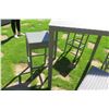Image 8 : Gray Bar-Height Table 36"x36"x43.5"H & 4 Chairs, Woven Synthetic Material, Removable Plexiglass Top