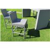 Image 8 : Long Gray Bar-Height Table 81"x 31.5" x 42"H & 6 Chairs, Woven Synthetic Material, Removable Plexigl