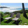 Image 2 : Qty 2 Gray Loungers w/ Aluminum Frame 76.5"x23"x20"H Woven Synthetic Material