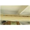 Image 8 : Repurposed Surfboard Ceiling Light Fixture, White w/ Black Accent Markings, Approx. 9ft Long
