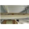 Image 8 : Repurposed Surfboard Ceiling Light Fixture, White w/ Black Markings, Approx. 9ft Long