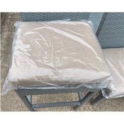Qty 6 New Sunbrella Seat Cushions, Sand Color (Chairs Shown in Photos NOT INCLUDED)
