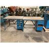 Image 2 : (2) Steel Frame Work Tables