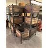 Image 1 : (10) Steel Frame, Wood Side Material Bins