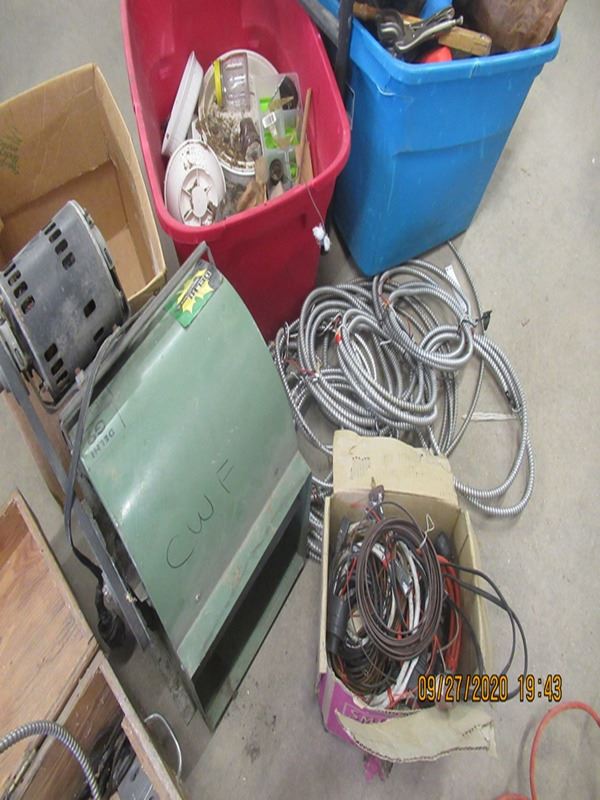 Furnace Blower, Ext Cord, Electrical Wire, Boxes, Switches & More