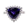 Image 1 : 5.16 ctw Tanzanite and Diamond Ring - Platinum